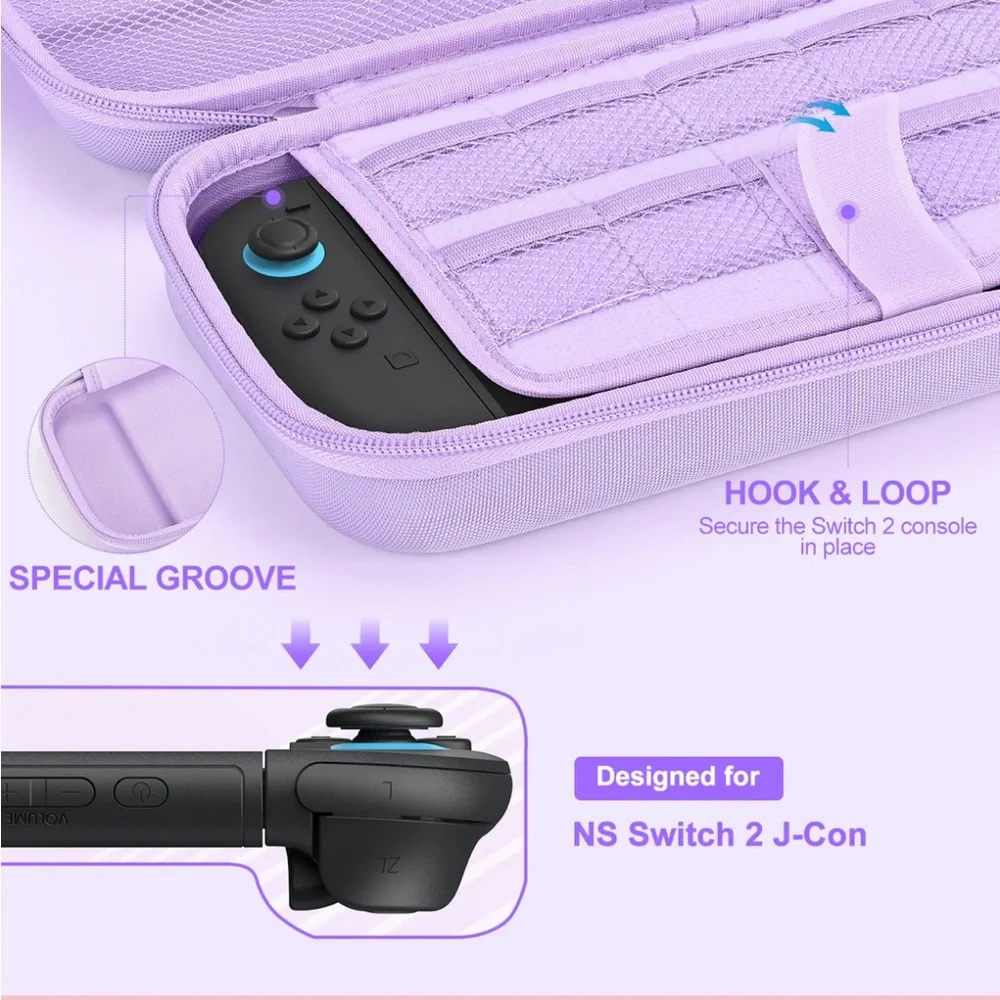 innoAura Switch 2 Carrying Case for NS Switch 2 (2025), Purple